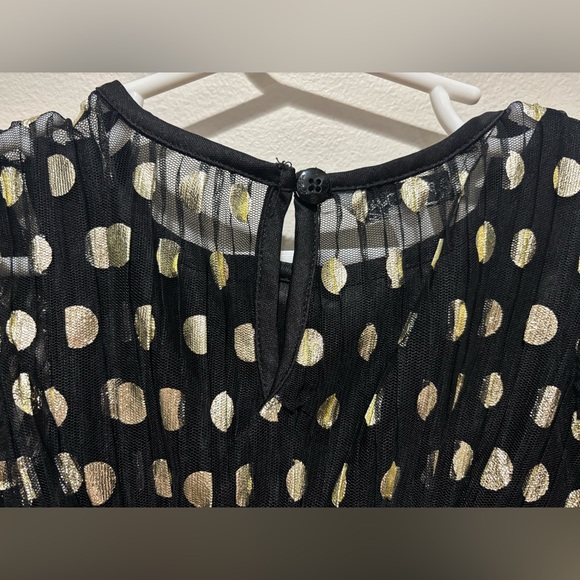 Pippa and Julie Metallic Polka Dot Mesh Float Christmas Dress, Girls 3T - Picture 4 of 10